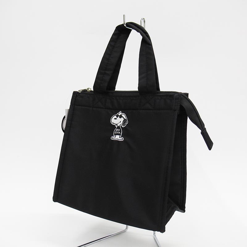 PEANUTS  モノトーン JOE COOL 保冷ランチトートバッグ M /正面